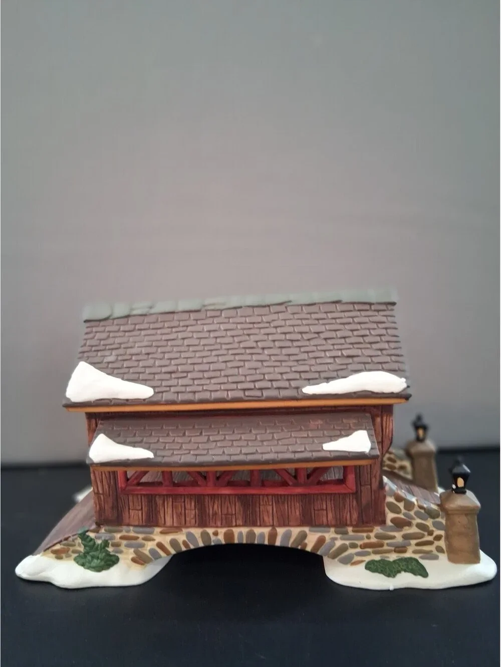 Vintage Heartland Valley Village Porcelain Christmas Bridge